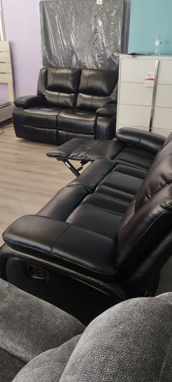 New 2 pc Living room set with reclining sofa and reclining loveseat on sale now