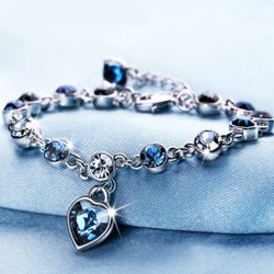 925 sterling Silver Sapphire Bracelet