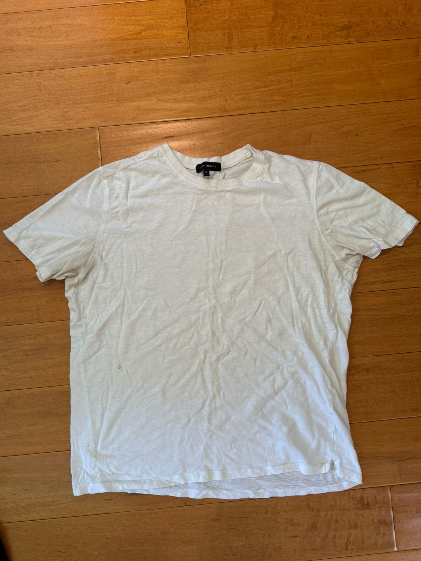 West Zero One Lightweight White Slub T-Shirt – XL