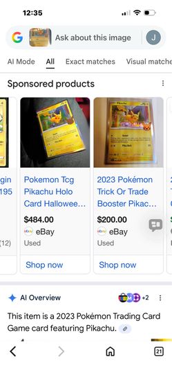 Pikachu card in the woods or something