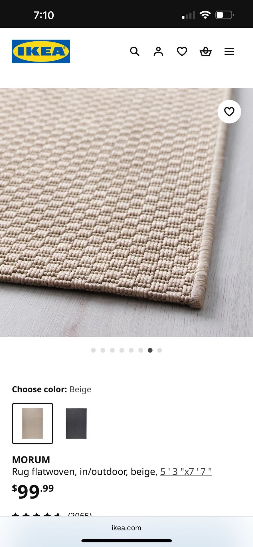 IKEA beige rug