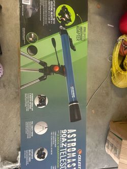 Astromaster 90AZ Telescope with a Three-Axis smart phone adapter