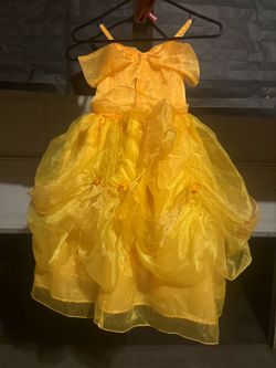 Girls Yellow Princess Belle Costume Dress