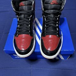 Jordan 1 Retro OG High Patent Bred 2021  Size 10