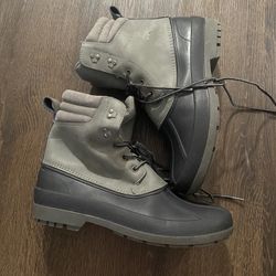 Men’s Gray Black Winter Duck Rain Boots Size 13 By Good Fellow 