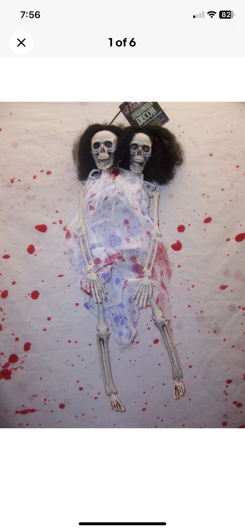 Two headed Skeleton Halloween prop decoration