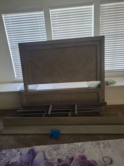 Queen headboard and base