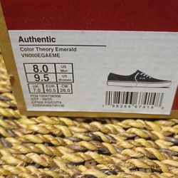 Vans Authentic Green Size 7.5 8 A D 11 Men 