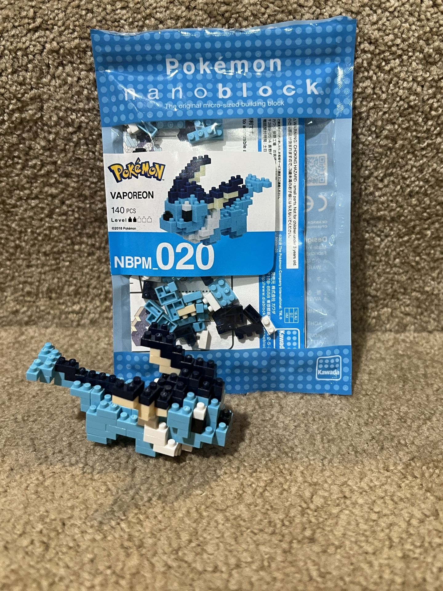 Vaporeon "Pokémon", Nanoblock Pokemon Series Bandai complete