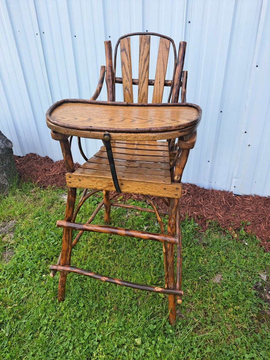 Vintage Hickory & Oak Baby High Chair
