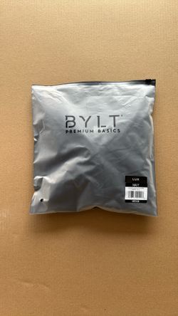 BYLT LUX Short Sleeve Button Down (Medium, Navy)
