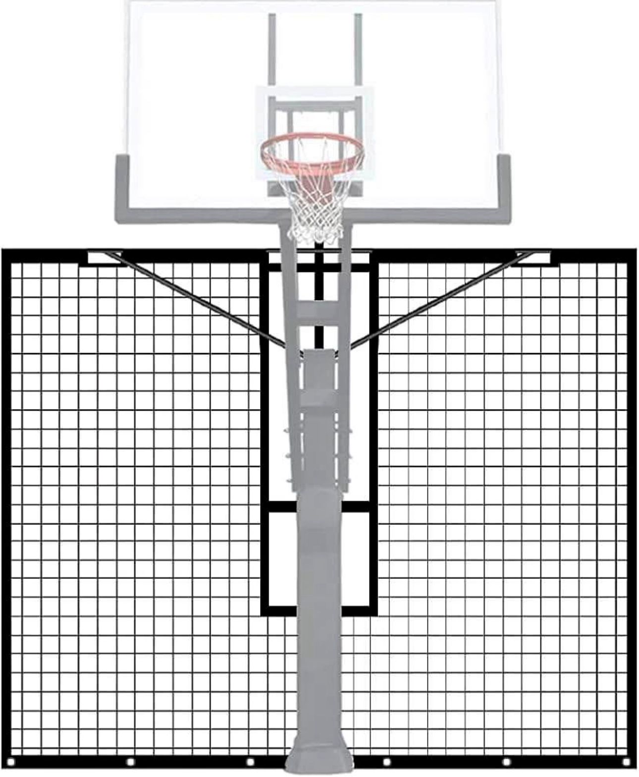 New katop Heavy Duty Basketball Yard Guard Defensive Net System 6 x8 basketball, defensive net system Brand new still in the box B598)