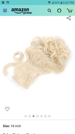 New! Ash blonde wig clip wrap around 18inch