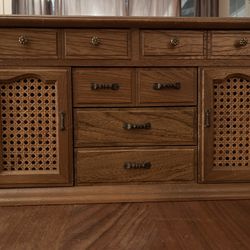 Cute little vintage wooden desktop drawer set