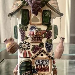 ELEMENT Vintage Wine House Candle Holder - 10" Tall Rustic Charm