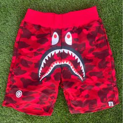 Red camo shorts