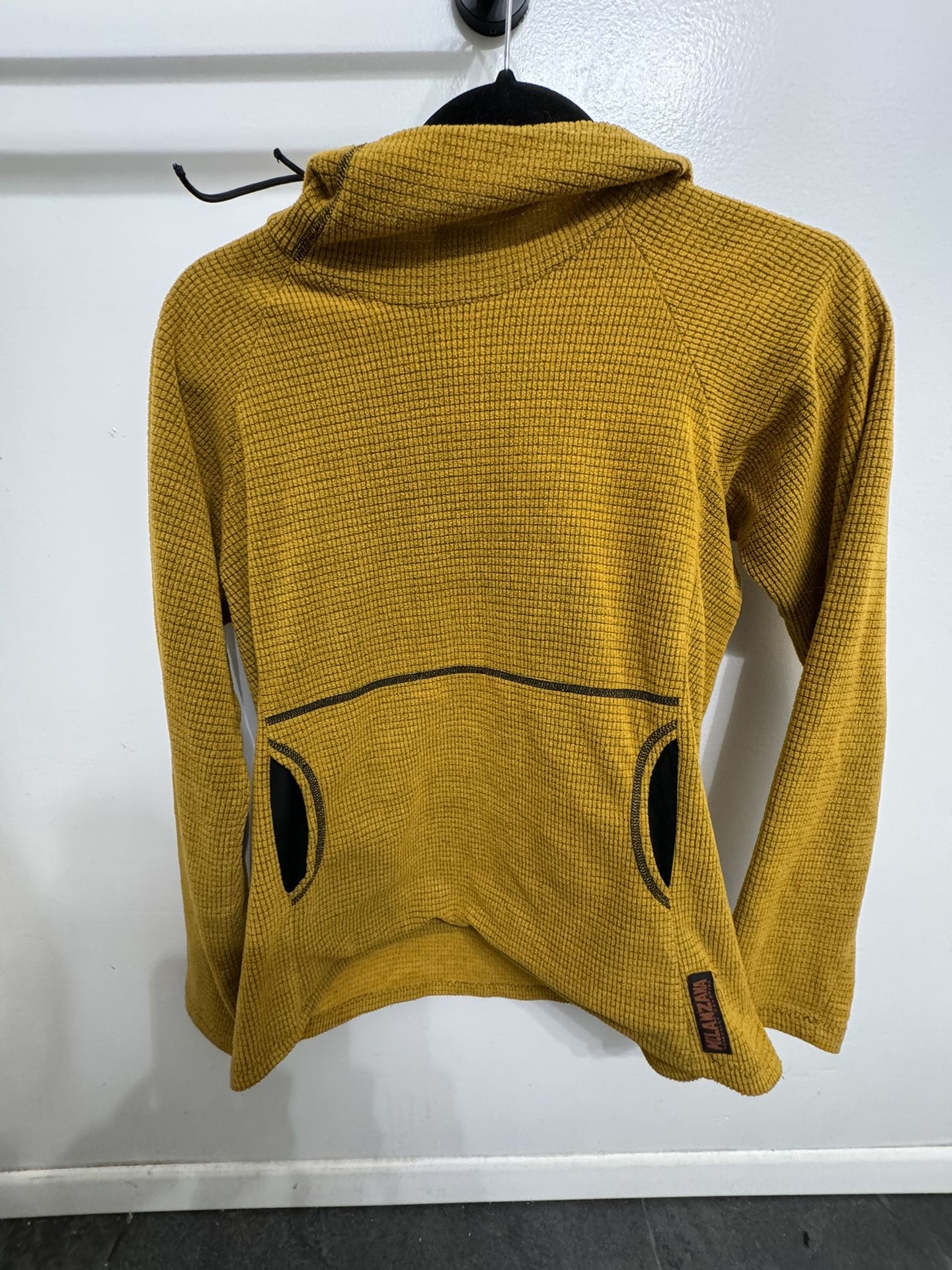 Melanzana Micro Grid Hoodie | Yellow Small