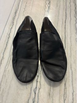 Dance Jazz Ballet leather tan black shoes size 8.5