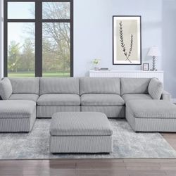 Brand New Super Plush Comfy Corduroy Cloud Modular Sectional 