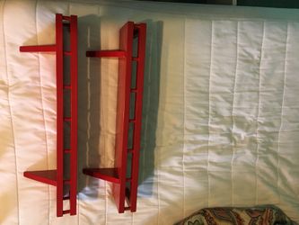 Two wall shelves