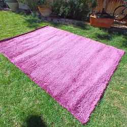 Safavieh Living Room Soft Purple Carpet Area Rug August Shag 5'3" x 7'6"