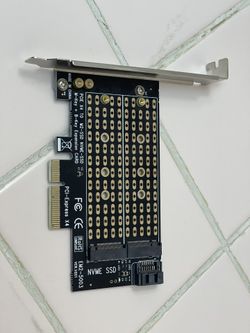 Dual M.2 PCIE Adapter for SATA or PCIE NVMe SSD
