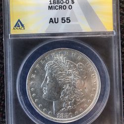 1880 Micro O Morgan Silver Dollar