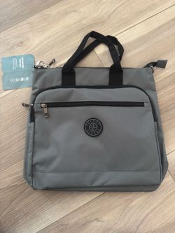 Gray Veloci crossbody tote bag