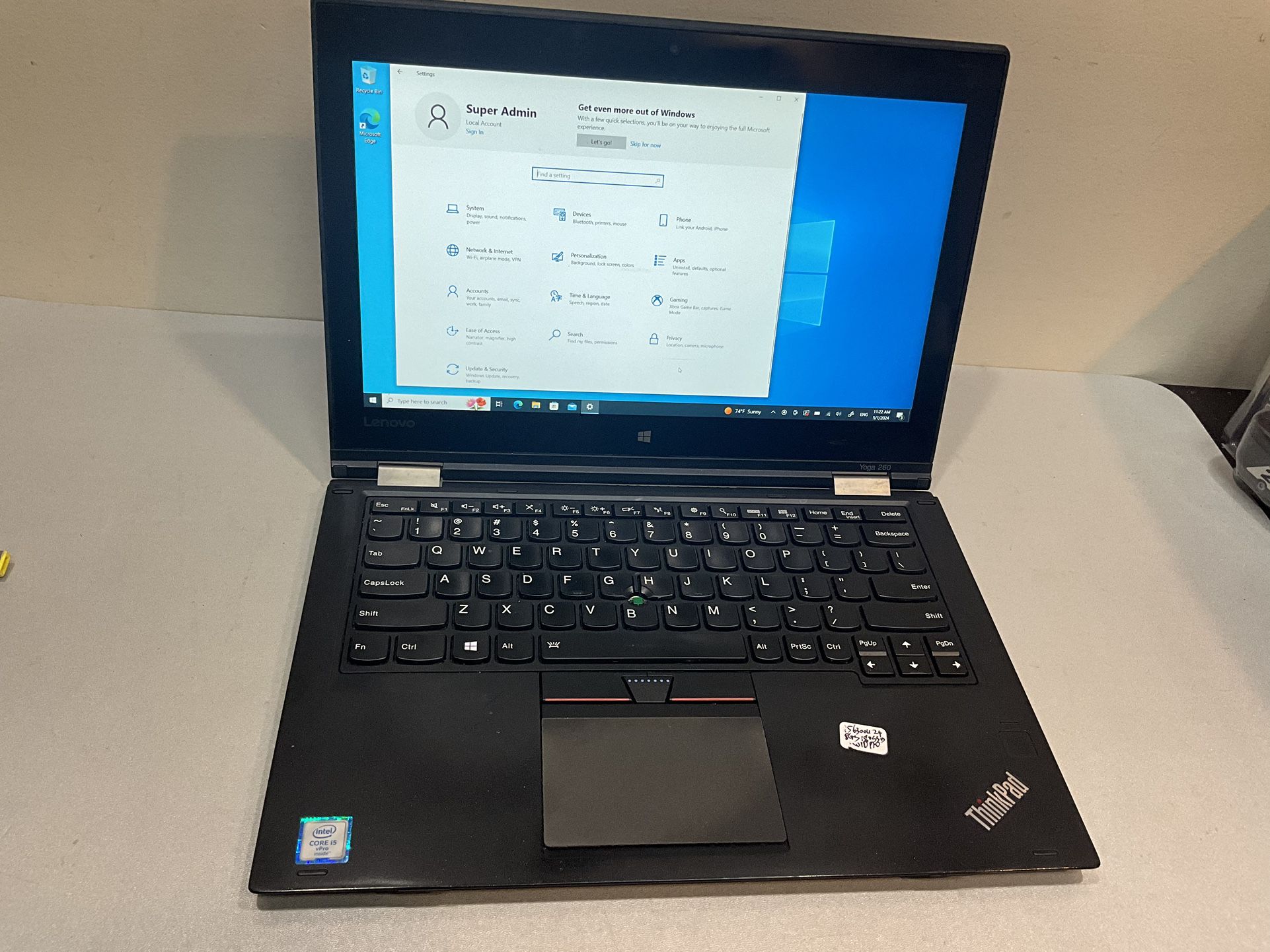 Lenovo ThinkPad Laptop Yoga 260 6th Gen i5 8GB 180GB  SSD Win10 Webcam touchscreen 