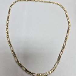 14k Gold Made In Italy Figaro Chain 20"