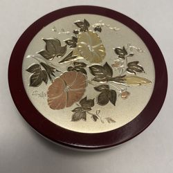 Vintage Avon Imari Treasure Cache Trinket Box Morning Glory Flowers Japan 1986