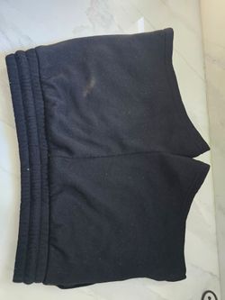 Black Athletic Shorts with Ribbed Waistband