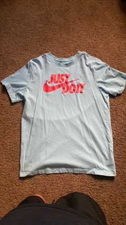 Light Blue Nike Shirt with Red logo