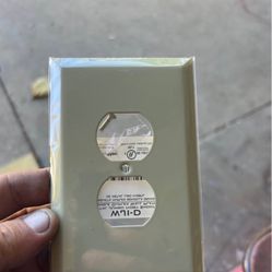 Single duplex wall plate metal ivory finish