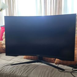 SAMSUNG 27" Odyssey G55A QHD 165Hz 1ms FreeSync Curved Gaming Monitor with HDR 10,