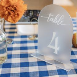 Wedding Table Numbers: 1-10 & head table