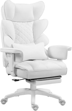 Dowinx Big and Tall Office Chair with Pocket Spring Cushion,High Back Computer Gaming Chairs with Adjustable Armrests and Lumbar Support,Executive Des