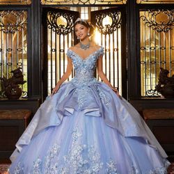 Size 6: Morilee Spring 2022: Iridescent Crystal Beaded Quinceanera Dress 