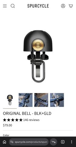 Spurcycle Original Bike Bell Black and Gold