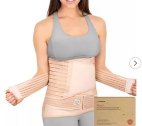 KeaBabies Revive 3 in 1 Postpartum Belly Band, Abdominal Binder Belly Wrap, Post Partum Recovery Waist Binder Shapewear (Classic Ivory, Medium/Large)