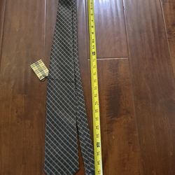 Vintage Burberry of London 100% Silk Tie Brown Plaid Check Made in Italy 59” NWT
