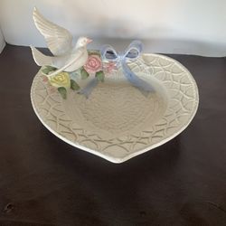 Fitz and Floyd Dove Heart Server Bowl .