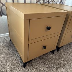 Wood Nightstands Refinished – Built-in Charging
