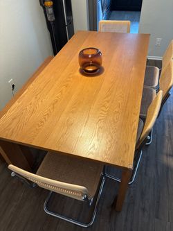Article Dako Solid Oak Dining Table & Matching Bench