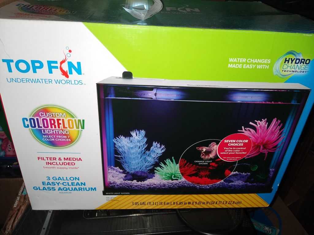 3 Gallon Easy Clean Fish Aquarium