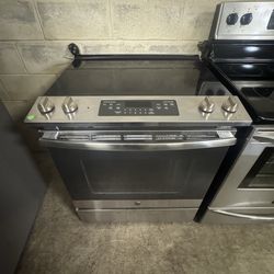 Ge Slide In Glass Top Stove with 1 Year Warranty