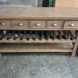 Entry Way Table With Wine Rack 