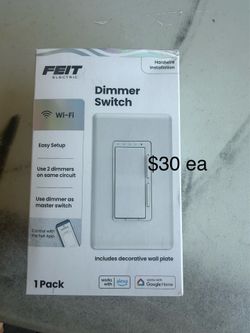 Smart Wi-Fi Connected White Dimmer Switch for Dimmable 150W LED and 450W Incandescent Bulbs/Single-Pole