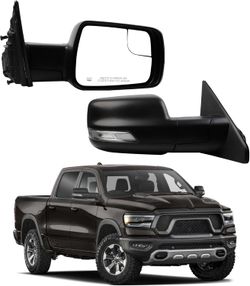 Dasbecan Right Passenger Side Mirror Compatible with 2019-2024 Ram 