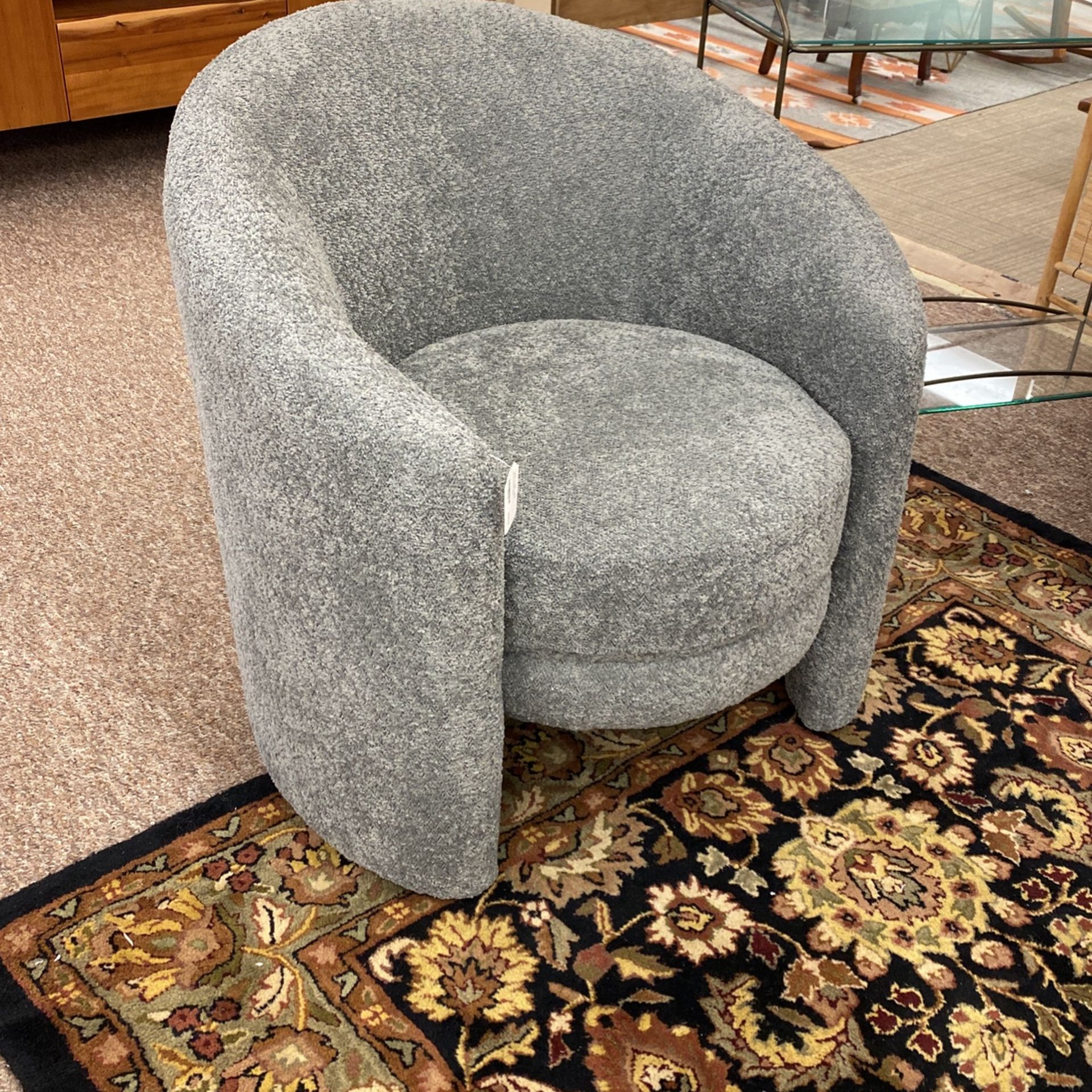 Grey Boucle Chair